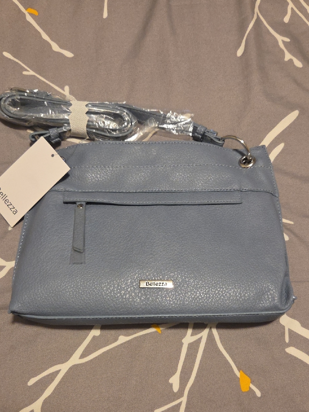 NWT  Light Blue Crossbody Bag - Smooth Pebbled Finish